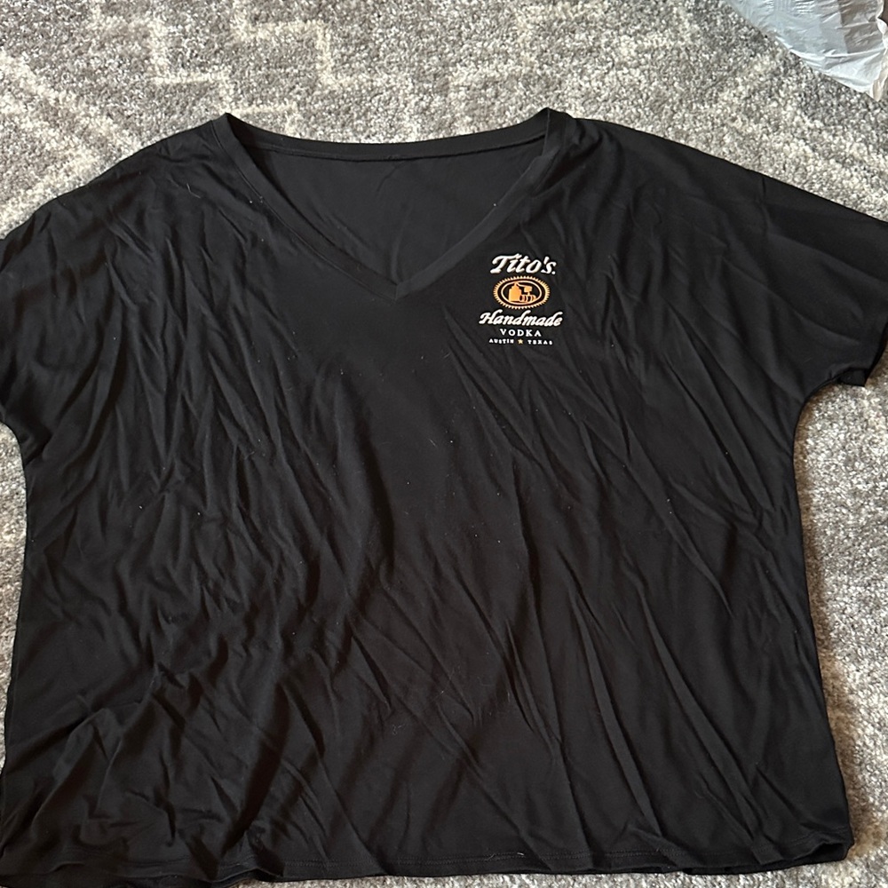 Tito's Black V-Neck T-Shirt